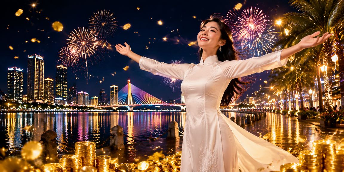 Người dùng nạp tiền nhận thưởng tại Đà Nẵng với áo dài truyền thống